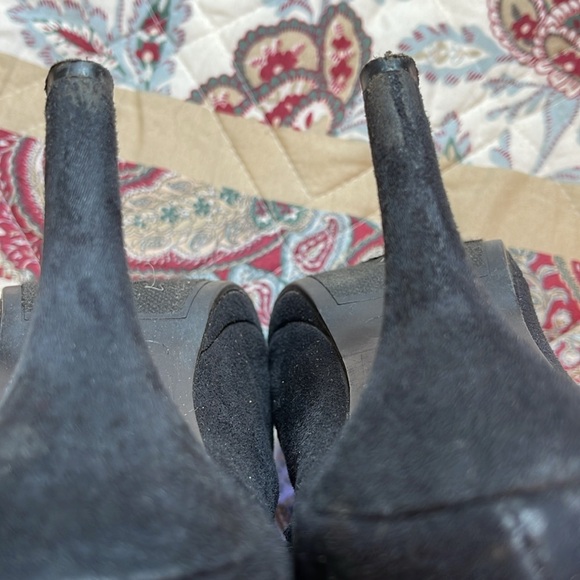 Rampage Black Suede Ruffled Stilettos Booties - size 8.5 - Picture 9 of 12